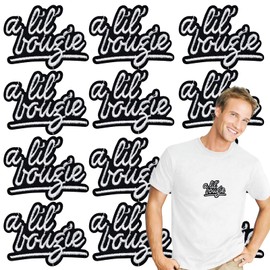 12 PCS Iron On Patch, A Lil' Bougie Patch, Embroidered Jean Patches Punk Funny Embroidered Badge Iron for Clothes Bags Hats T-Shirts Jeans Jackets DIY Accessory