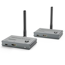 Wireless HDMI Transmitter and Receiver 4K, HDMI Extender Kit 328FT/100M, 4K@30Hz, 5.8GHz, HDMI Wireless Transmitter Transmitter Transmits Video/Audio from Laptops, Cameras to TVs, Projectors, for Home