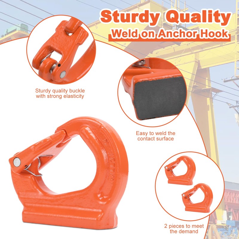 Leero 2 Ton G80 Weld on Anchor Hook, Heavy Duty