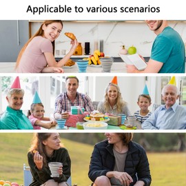 FINDWORLD Collapsible Cups-Silicone Foldable Cup-Expandable Folding DrinkingCup Reusable Portable Mugs-Cup For Travel, Camping, Hiking, Beach, Holiday Vacation, Outdoor Sports (GreenBlue)