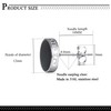 YADOCA Black Round Stud Earrings Set for Men Women 316L