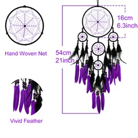 Donko Purple and Black Large Dream Catcher