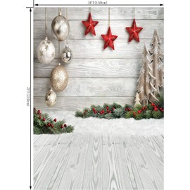 OUYIDA Christmas Theme 5X7FT Vinyl Seamless Pictorial Photography Background Computer-Printed Backdrop SD768C