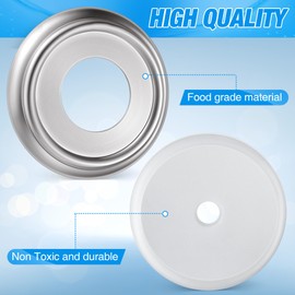 Dreyoo Metal Tub Spout Cover Ring, Bathtub Spout Trim Plate Ring with 1 Pcs Foam Gasket, 1-1/2 Inch ID and 3-5/8 Inch OD(Brushed Nickel)