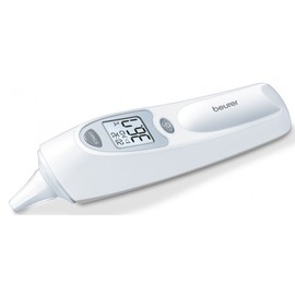 Beurer Ohrthermometer FT 58 Fieberthermometer, silber/weiß