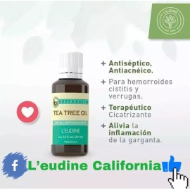 L'eudine Leudine Tea Tree Oil,Acne,Dandruff, Hemorrhoids,Cystitis and Warts
