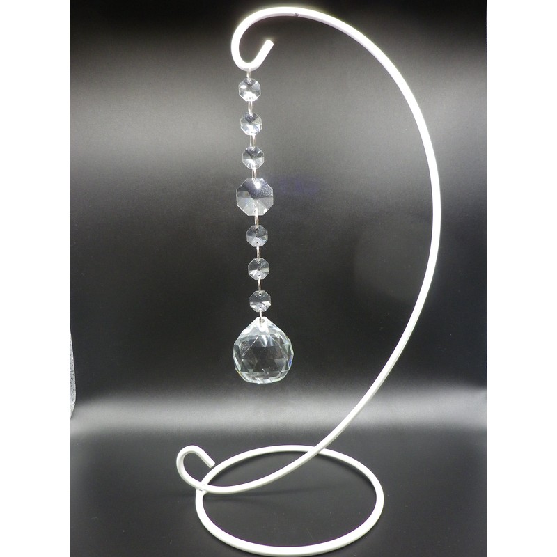 General Purpose Display Stand, Pedestal, Interior, Suncatcher, etc. (White 12.6