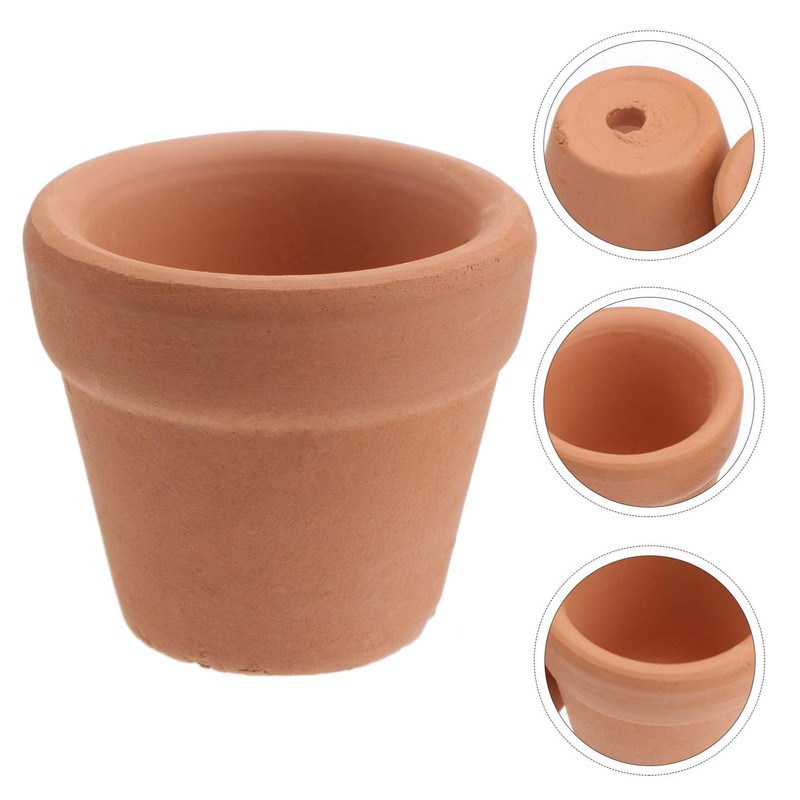 Toddmomy 10Pcs Mini Terracotta Pots Clay Pottery Planter Succulent Nursery