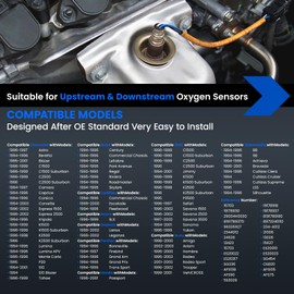 SYKRSS Oxygen O2 Sensor 15703 Upstream & Downstream Compatible with Buick Century Lesabre Regal Skylark, Compatible with Chevy Beretta Corsica Impala Blazer P30 S10 Tahoe Yukon for 19178930, 1PCS