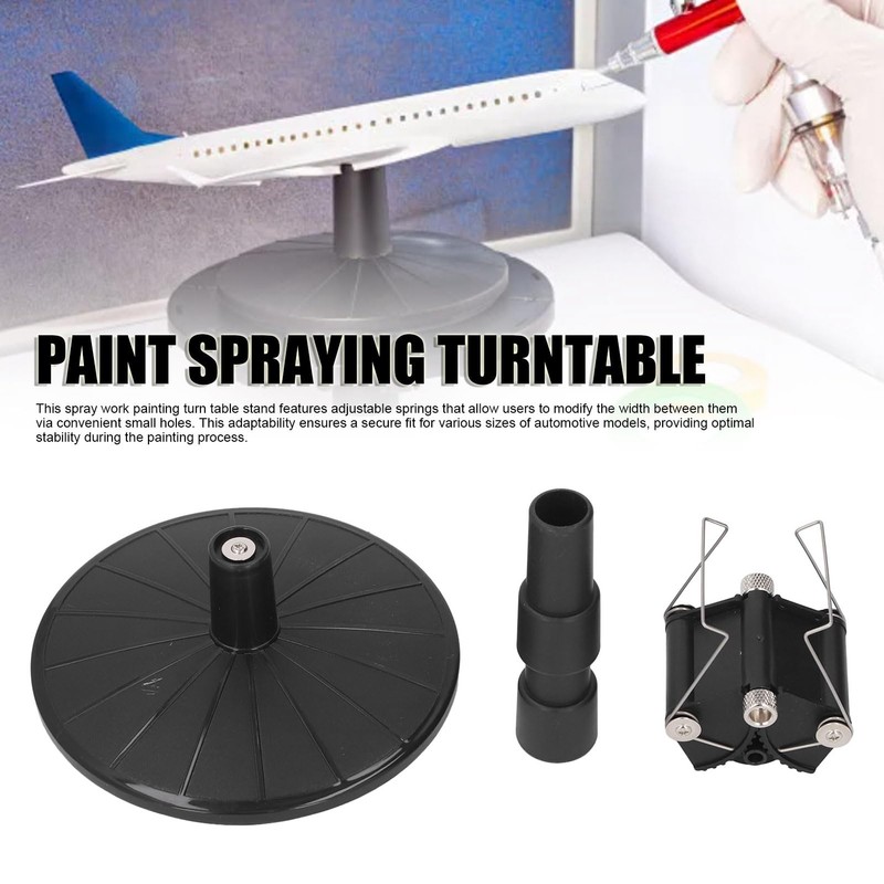 Msiud Model Painting Stand, Adjustable Height 360° Rotating Turntable Base