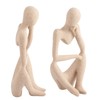 Thinker Statue Synthetic Resin Fine Polishing Unique Hollow Design Abstract