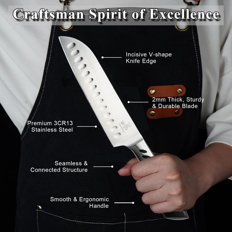 CHUSHIJI Kitchen Knives,Kitchen Knives Set of 3,Stainless Steel Kitchen Knife