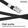 XHDA 50PCS Black Lanyards for Neck, Lanyards for ID Badge,