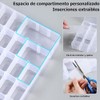 2piezas Cajas organizadoras de plástico transparente de 36 rejillas