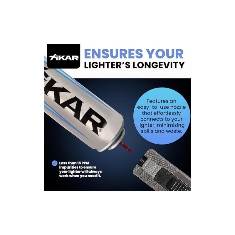 Xikar PUROFINE Premium Butane Fuel Refill with 0 Impurities 1.9oz