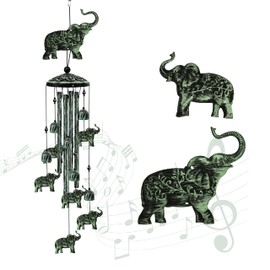 Campanas de viento de elefante de 35 pulgadas para exteriores, campanillas de viento para el día de la madre, regalo conmemorativo para liquidación al aire última intervensión, jardín, porche, patio,