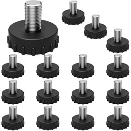Furniture Levelers, 5/16”-18 Stainless Steel Screw-in Adjustable Furniture Feet and Small Furniture Feet Threaded Furniture Levelers Glides for Table and Chair Legs-16 Pack