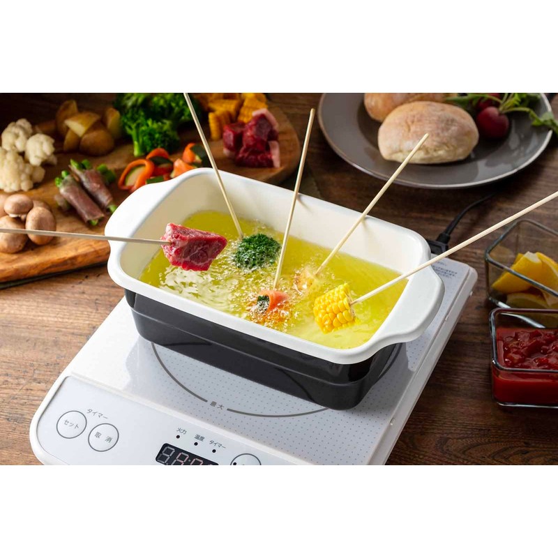 Takagi Metal Hollow Tempura Pot Square 11.2 x 6.3 x