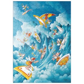 MyPuzzle Surfing in Heaven - Michael Ryba - Cartoon Classics - Premium 200 Piece Puzzle - MyPuzzle Special Collection by Heye Puzzle