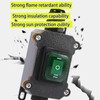 Meskliu Waterproof Inline Switch, 12VDC/16A-24VDC/20A DPST On/Off Rocker Switch, IP67