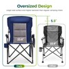ALPHA CAMP Oversized Folding Camping Chairs High Backrest Heavy Duty