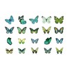 Kurimi Stickers Set of 40 Butterflies, Foil Stamping, Wrapping, Stylish,