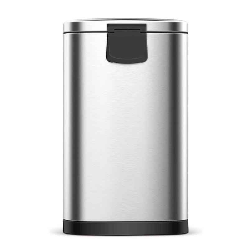 Birsppy Innovaze 10.6 Gal./40 Liter Stainless Steel Semi-Round Step-on Trash