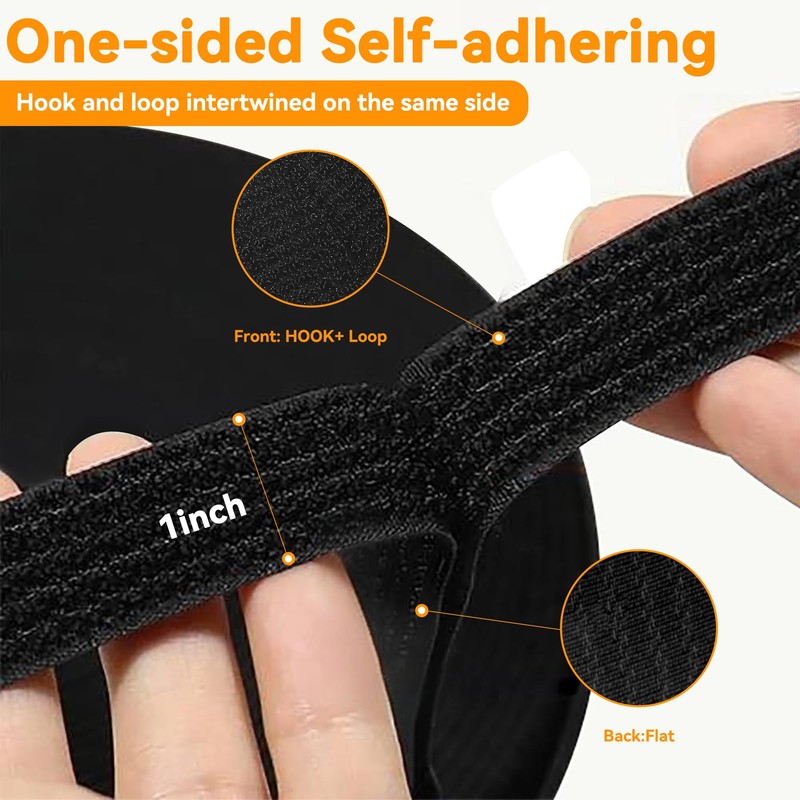 OljezziYa 20Ft x 1" Adjustable Cable Straps with 30 Buckles,