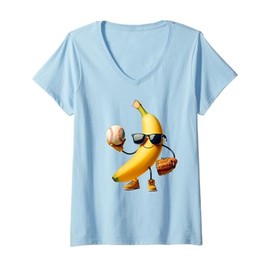 Womens Bananas shirt cute bananas gifts funny let's go bananas V-Neck T-Shirt
