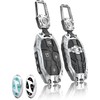 TALKMOON Key Fob Cover for Hyundai 7 Buttons Key Case,Heavy Key Shell Protector Accessories for Hyundai Sonata Santa Fe Tucson KONA Grandeur Ioniq 6 Key Fob (Model-B-Silver)