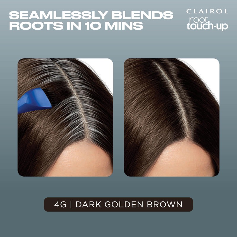 Clairol Root Touch-Up Permanent Hair Dye, 4G Dark Golden Brown,