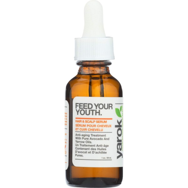 Yarok Hair and Scalp Serum Feed Your Youth. Pre Shampoo Anti Aging Treatment. For All Hair Types, Vegan, Without Alcohol, Sulfate, Parabens, Toxins and Gluten. Made in USA (1 Ounce)
