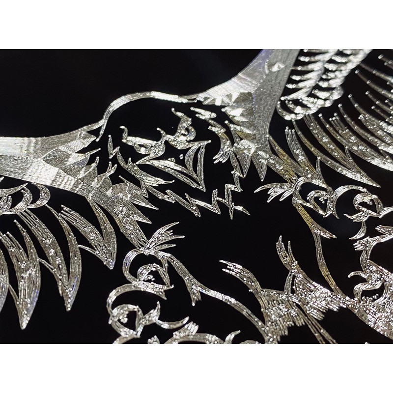 Engraved US American 3D Fierce Eagle Diamond Etched Car Tag