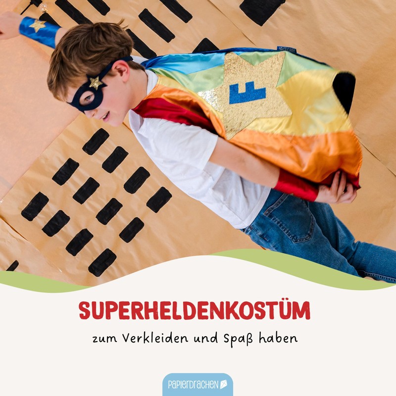 Papierdrachen Superhero Set Star Rainbow Boy – Includes Mask and
