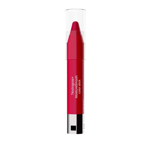 Neutrogena MoistureSmooth Color Stick for Lips, Moisturizing and Conditioning Lipstick with a Balm-Like Formula, Nourishing Shea Butter and Fruit Extracts, 150 Cherry Pink,.011 oz