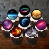 Space Edible Cupcake Toppers – Planets, Galaxies & Astronaut Designs