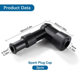 VooGenzek 3 Pieces Spark Plug Sockets, 90 Degree Waterproof Spark Plug Socket, for 70cc 90cc 100cc 110cc 125cc 150cc 200cc, Motorcycles, ATVs, Motorcycles