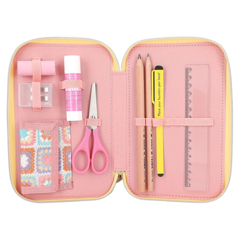 Depesche 12378 TOPModel Hippie Heart - Filled 3-Compartment Pencil Case