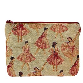 Ballerina Goblin Square Pouch, Made in Japan (Ballerina Beige/Red)