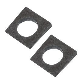 PATIKIL M22 Beveled Square Washers, 2 Pcs Thickness 3 to 9mm Wedge Washers in Plain Carbon Steel for Shim Leveling Fastener Hardware, Black