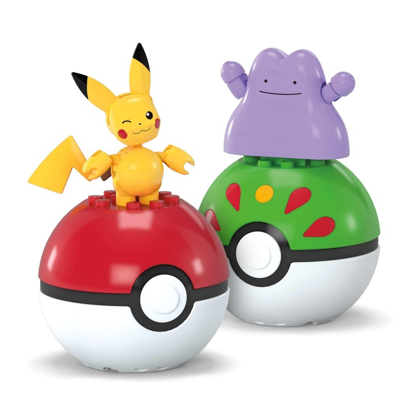 MEGA Pokémon - 2 Poké Balls con Pikachu e Ditto,