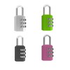 4 Pcs Combination Lock, 3 Digit Outdoor Combination Padlock keyless