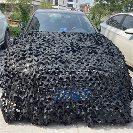 Mdurian Camouflage Net Camouflage Net Sun Protection Camouflage Net for Hunting Camping Decoration Protection Tent Umbrella Pure Black 2 m x 3 m