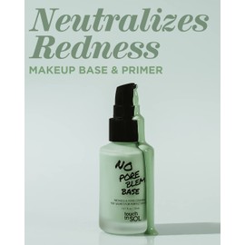 TOUCH IN SOL Redness Correcting Base Primer - Pore Minimizing Green Toned Makeup Base - Tone Neutralizing before Foundation - Minimize Rosacea, Redness - No Pore Blem Primer Base, 1.01 fl.oz. 2 Pack