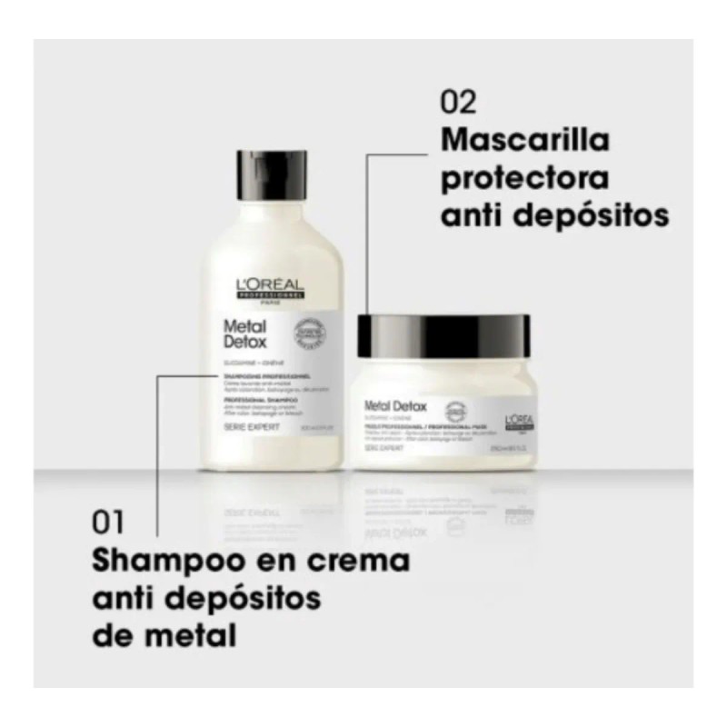 Loreal Metal Detox Shampoo 300ml + Masc 250ml + Serum