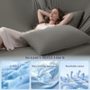 Cooling Fitted Sheet Set Queen Size, Q-Max>0.4, Charcoal Grey