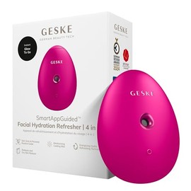 GESKE | SmartAppGuided™ Facial Hydration Refresher | 4 en 1 | Pulverizador | Vaporizador | Aspersión de agua | Bruma facial | Dispositivo de limpieza facial | Cosméticos | Brillo Natural