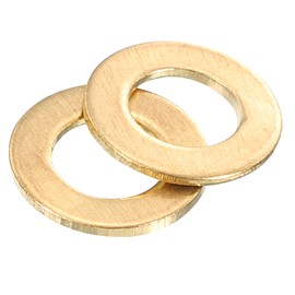 sourcing map 150Pcs M6 Flat Washer, Brass 6mm ID x 12mm OD x 1mm Thick for Bolt Screw, Factories Repair, Kitchens, Shops, and Outdoor Construction
