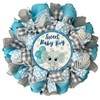Sweet Baby Boy Handmade Deco Mesh Wreath