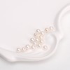 Natural Freshwater Half-Drilled Round Pearl Beads 4-5mm White Loose Pearls
